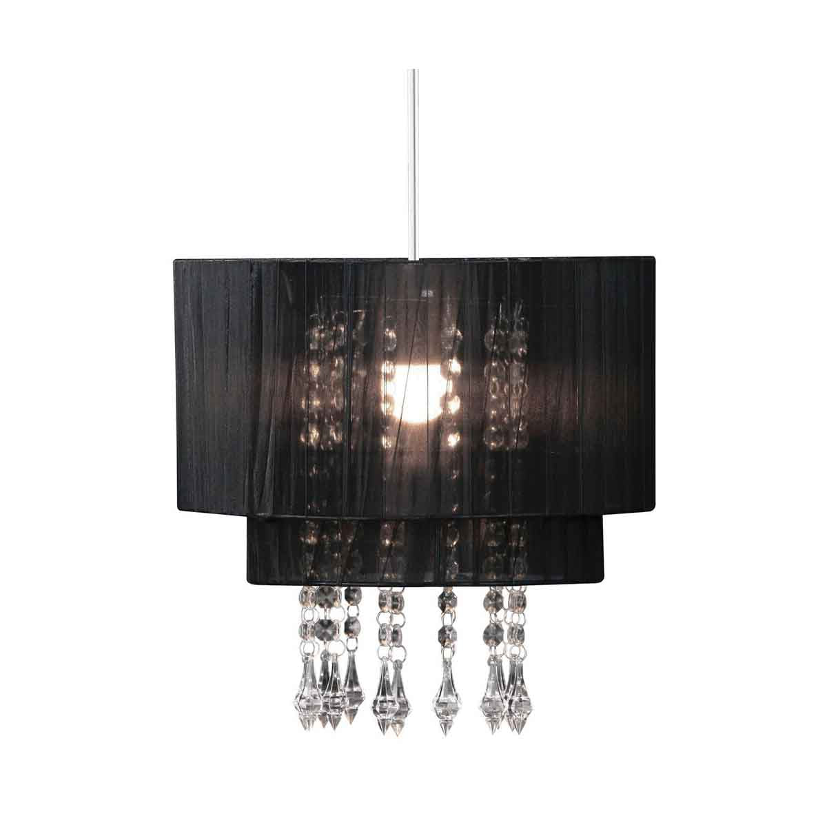 Riband Black Voile Pendant Shade