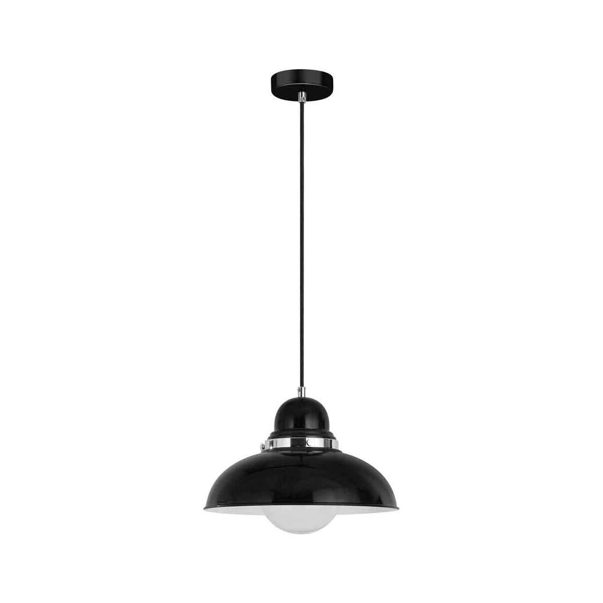 Jasper Black and Chrome Pendant Light