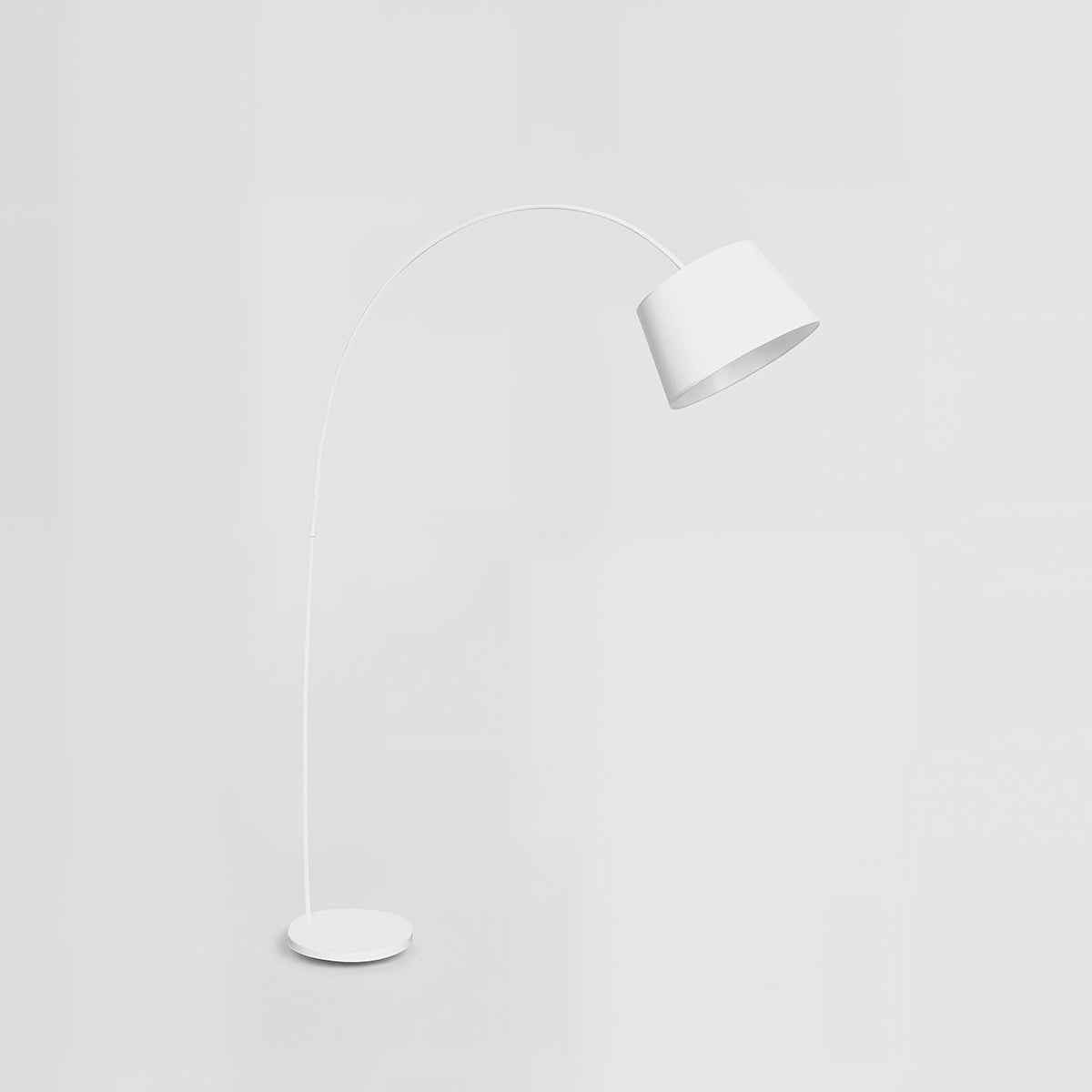 Brunswick White Metal Arched Floor Lamp