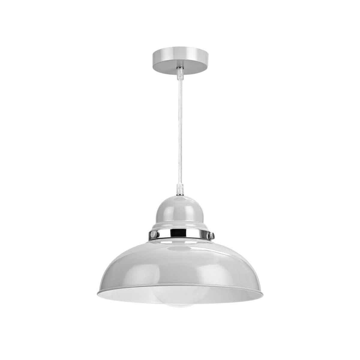 Vermont Flint Grey Bowl Shaped Pendant Light