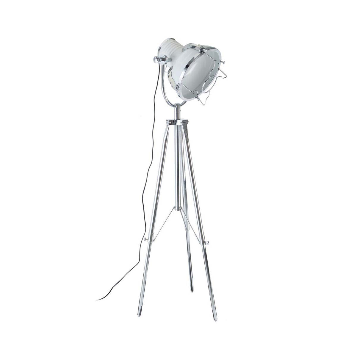 Industrial Revolution Tripod White Floor Lamp