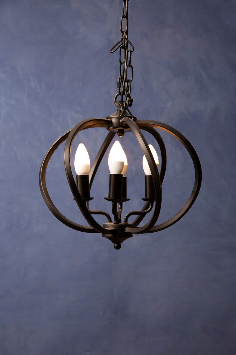 Aspen Matt Black Iron Pendant Light