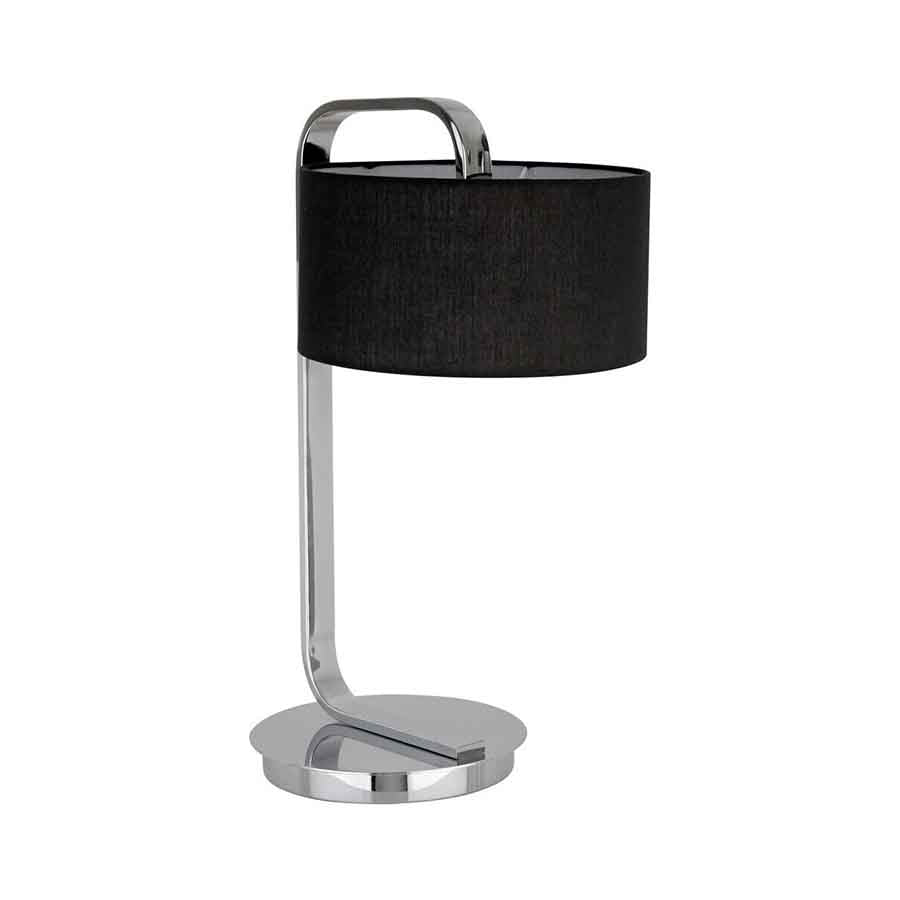Leyna Black and Chrome Table Lamp