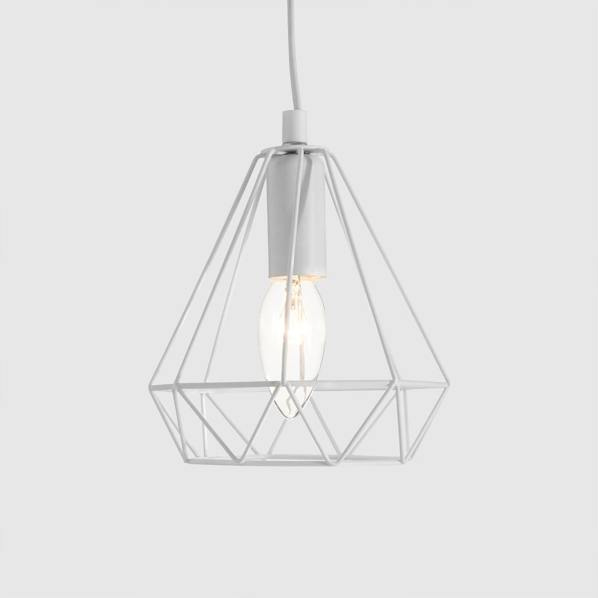 Beli White Metal Wire Pendant Light