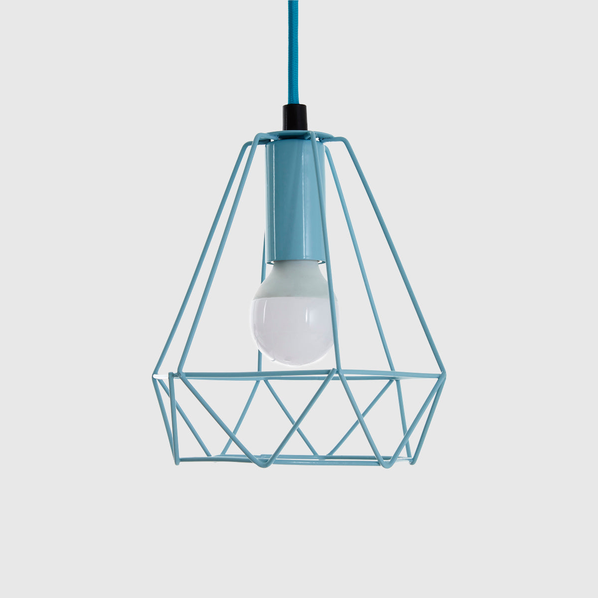 Beli Blue Metal Wire Pendant Light
