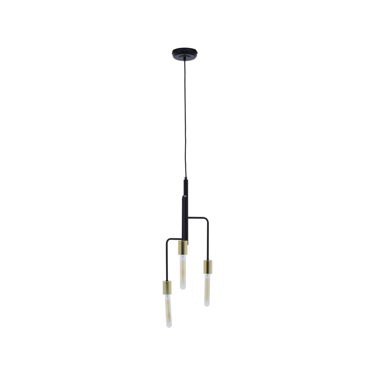 Lagona 3 Bulb Gold And Black Pendant Light