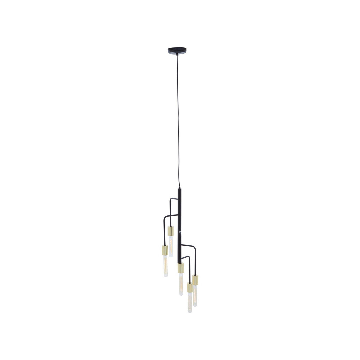 Lagona 5 Bulb Gold And Black Pendant Light