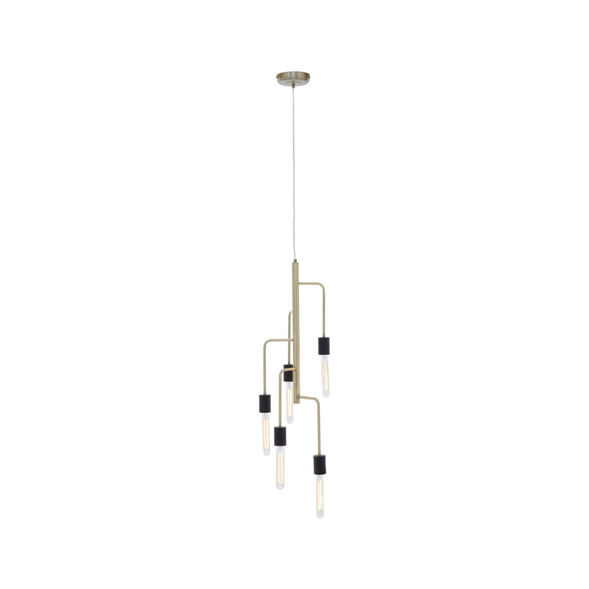 Lagona 5 Bulb Antique Brass Pendant Light