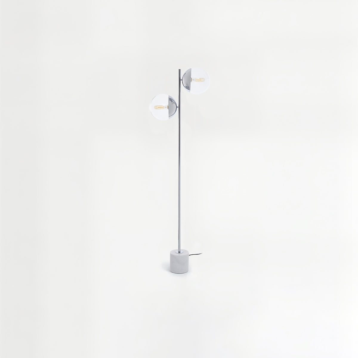 Revive Chrome Finish 2 Light Floor Lamp