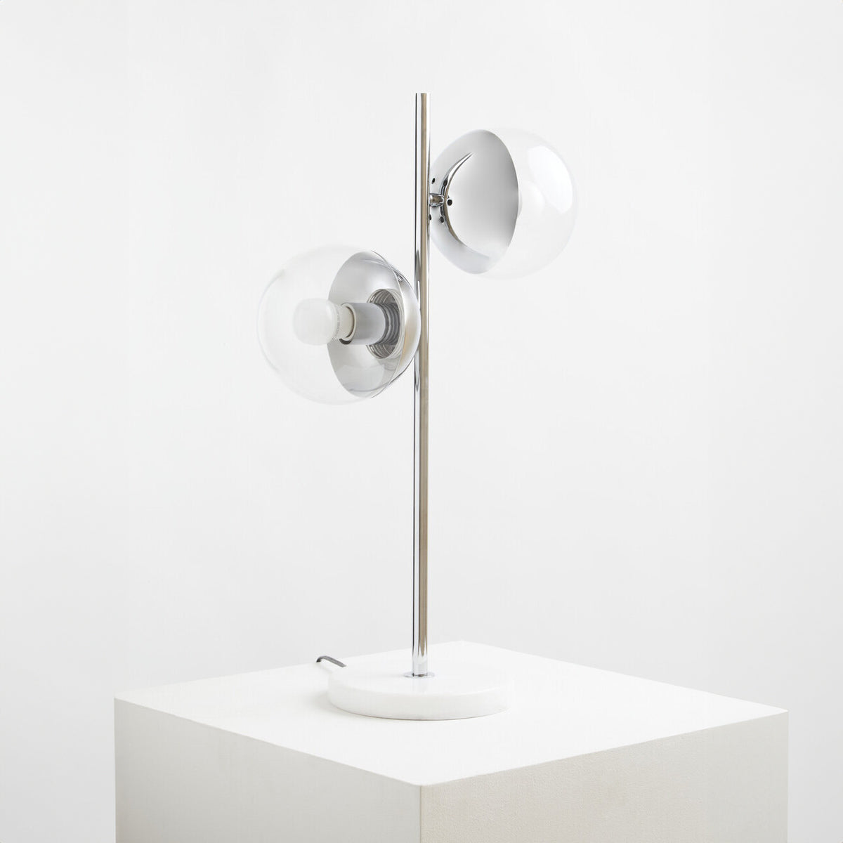 Revive Chrome Finish Two Shade Table Lamp