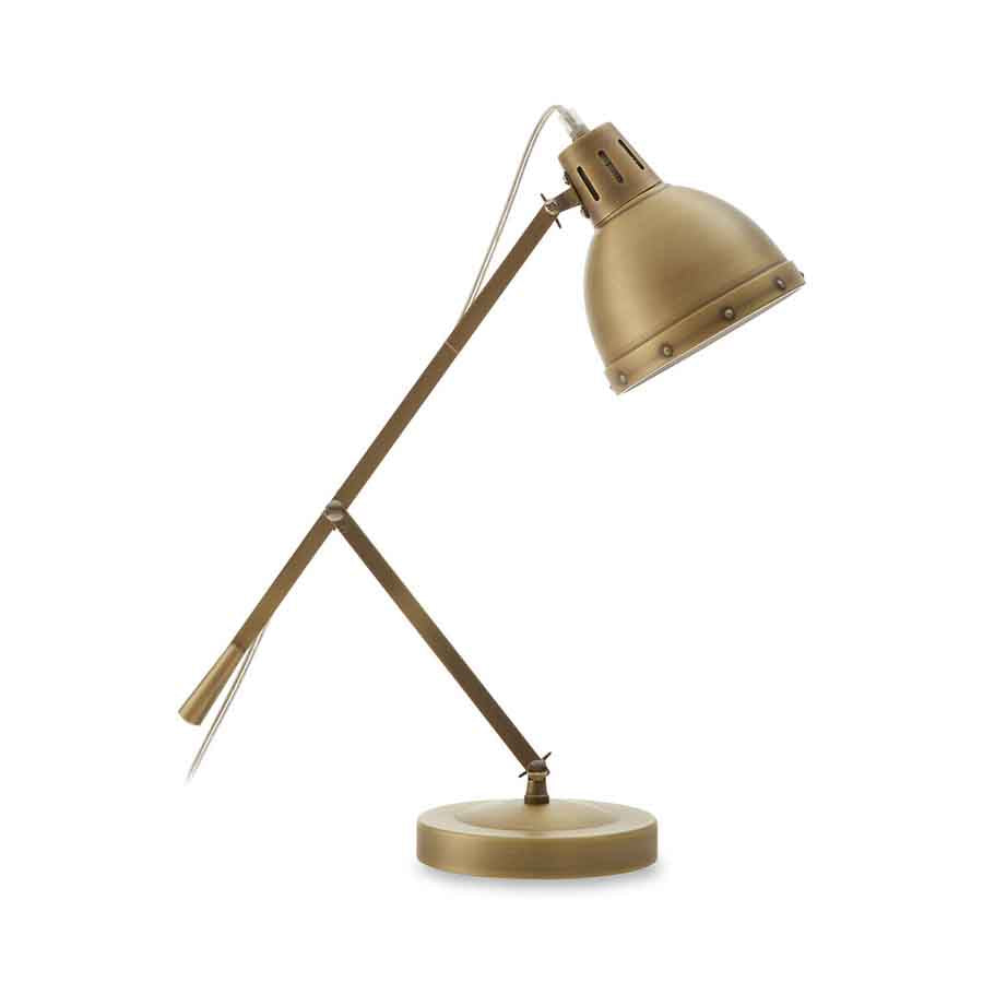 Jasper Adjustable Desk Lamp in Brass Finish