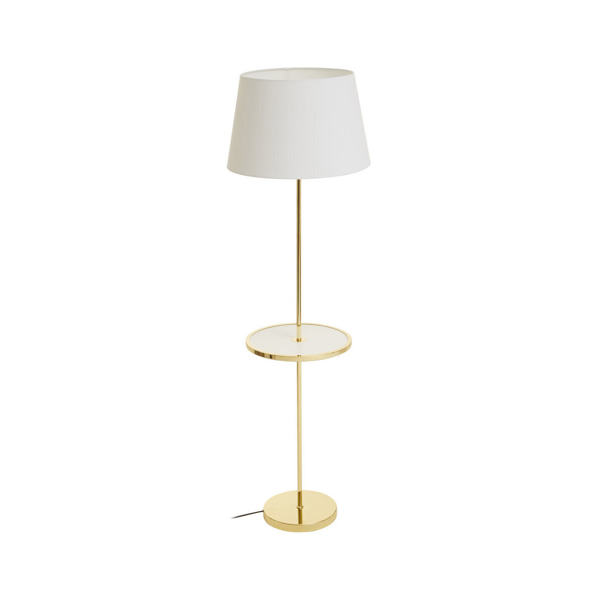 Stockholm Shiny Brass Tapered Floor Lamp