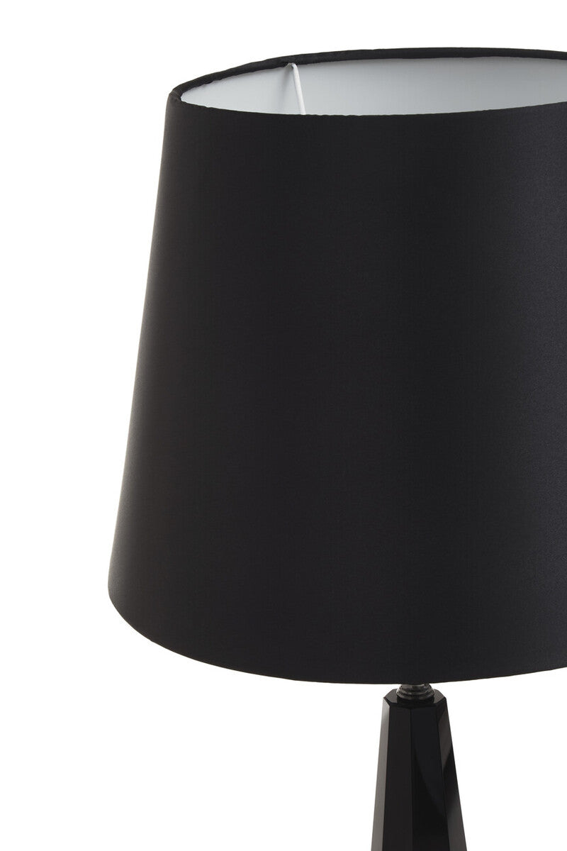 Hexum Black Crystal Table Lamp With Metal Base