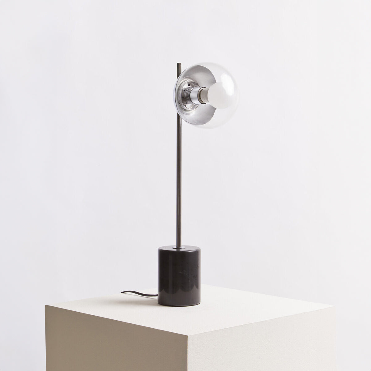 Revive Small Silver Finish Metal Table Lamp