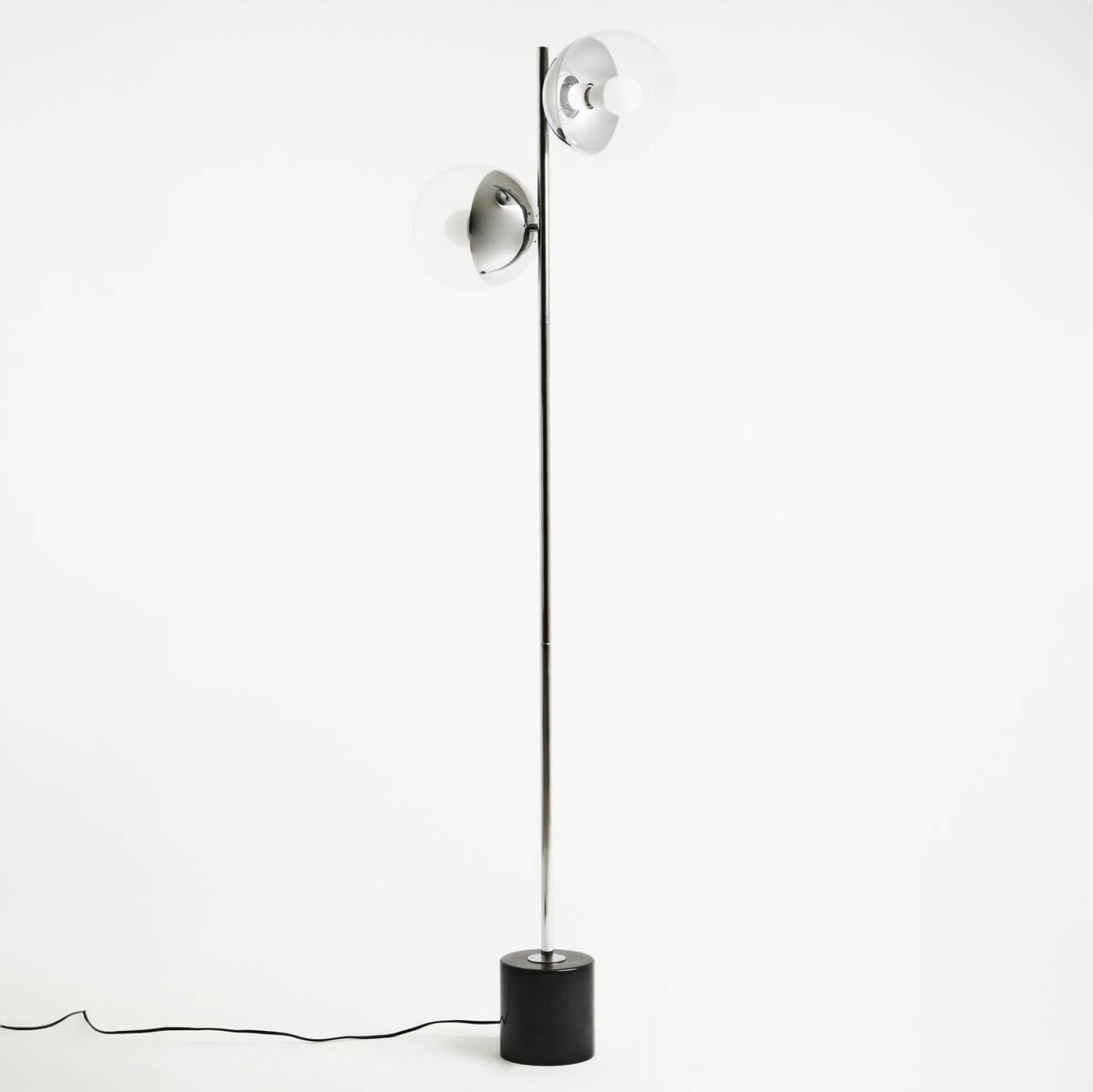 Revive Silver Finish Metal Floor Lamp