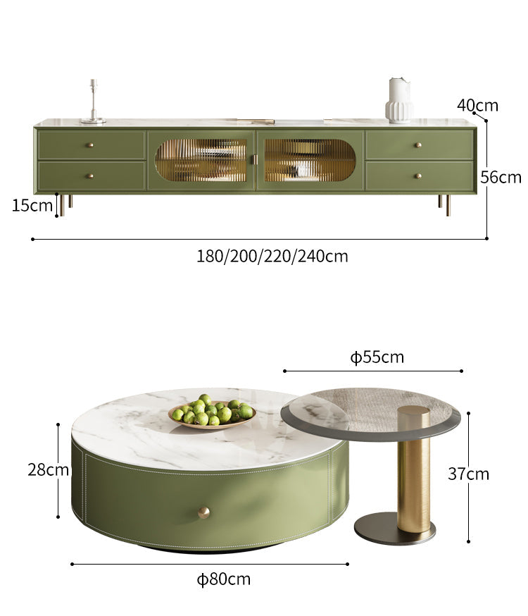 Aderes TV Stand, Green
