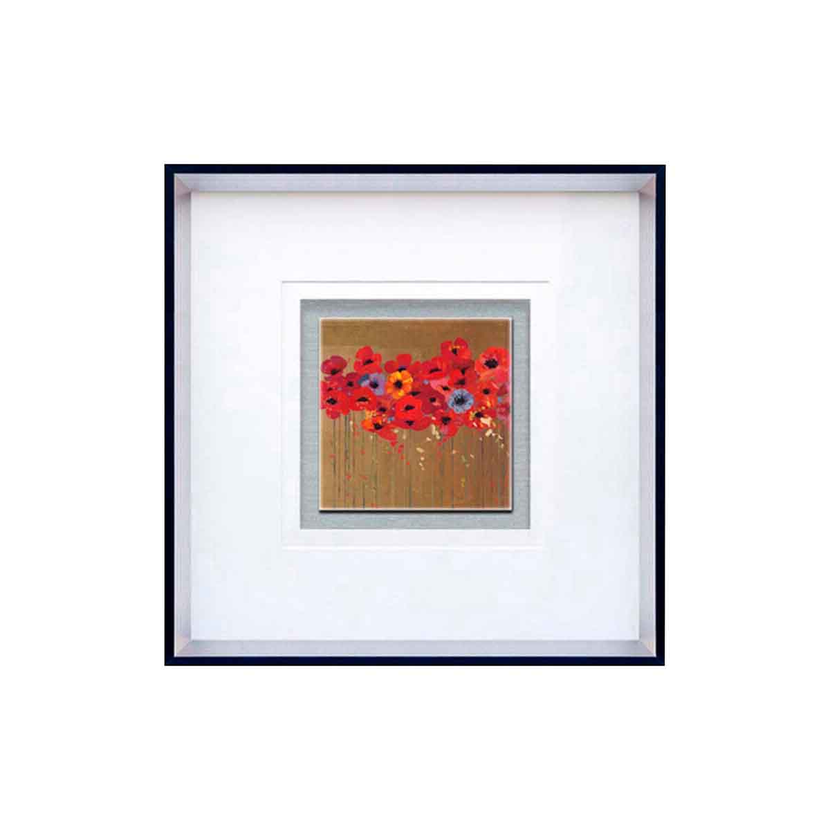 Poppies 2 Square Framed Wall Art
