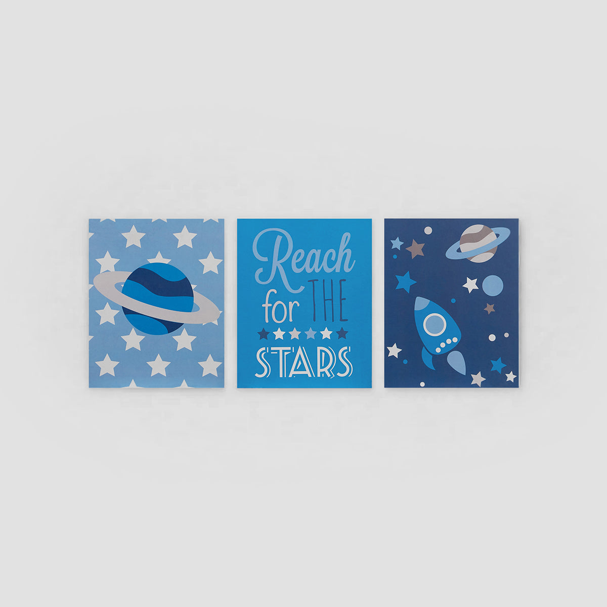 Kids Set of 3 Reach For The Stars Wall Plaques
