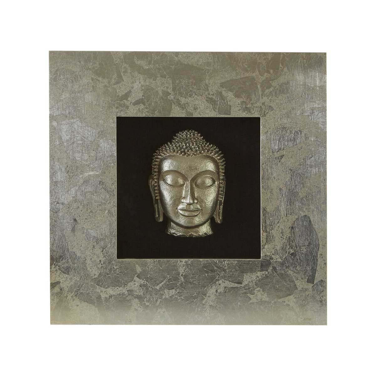 Nason Framed Silver Buddha Wall Art