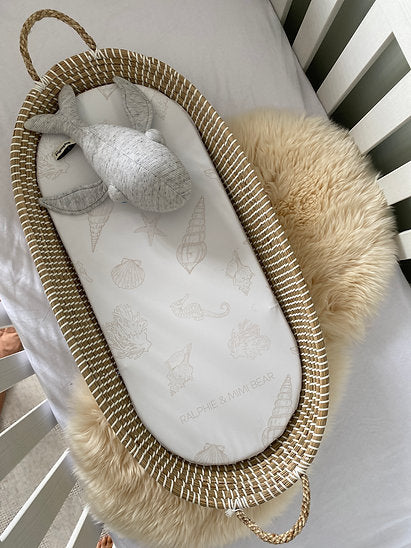 Seashell Changing Basket Mat Liner