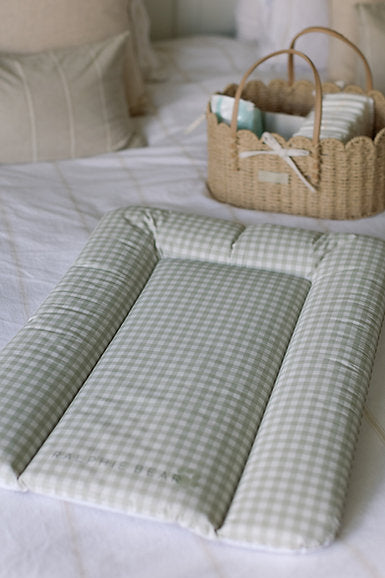 Gingham Sage Comfort Changing Mat