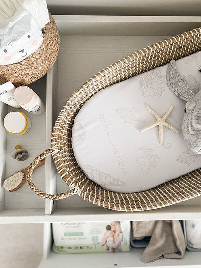 Seashell Changing Basket Mat Liner