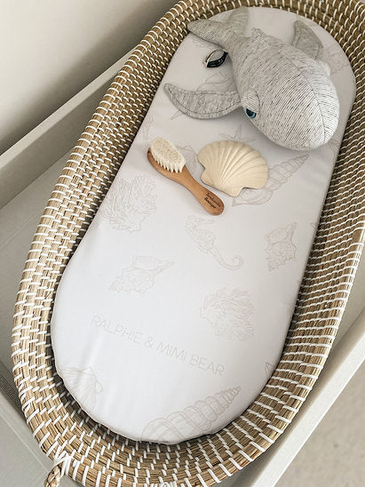 Seashell Changing Basket Mat Liner