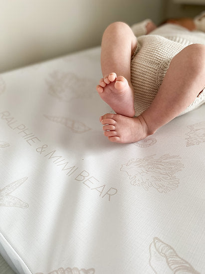 Seashell Anti Roll Wedge Baby Changing Mat