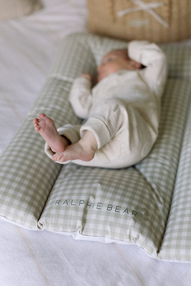 Gingham Sage Comfort Changing Mat