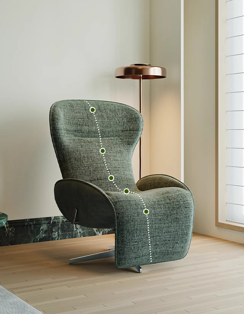 Abt Swivel Lounge Chair With Recliner, Linen
