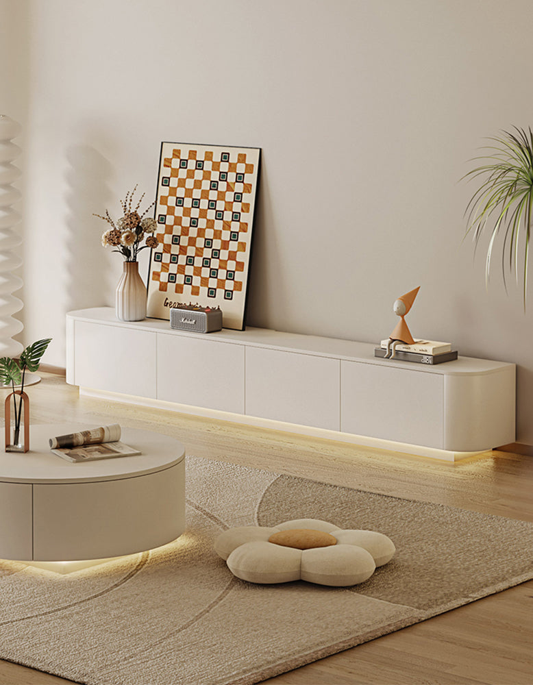 Absinthia TV Stand, Cream, With LED Light