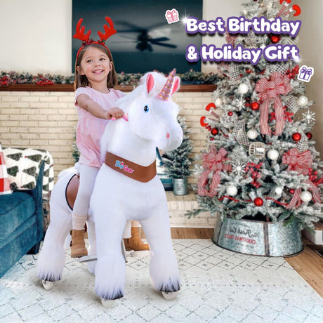 Unicorn Riding Toy Age 4-8 White(UK&EU in Stock)