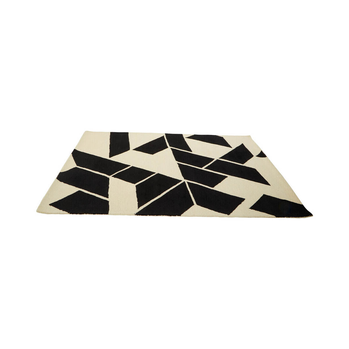 Bosie Milana Large Black and White Geometric Rug