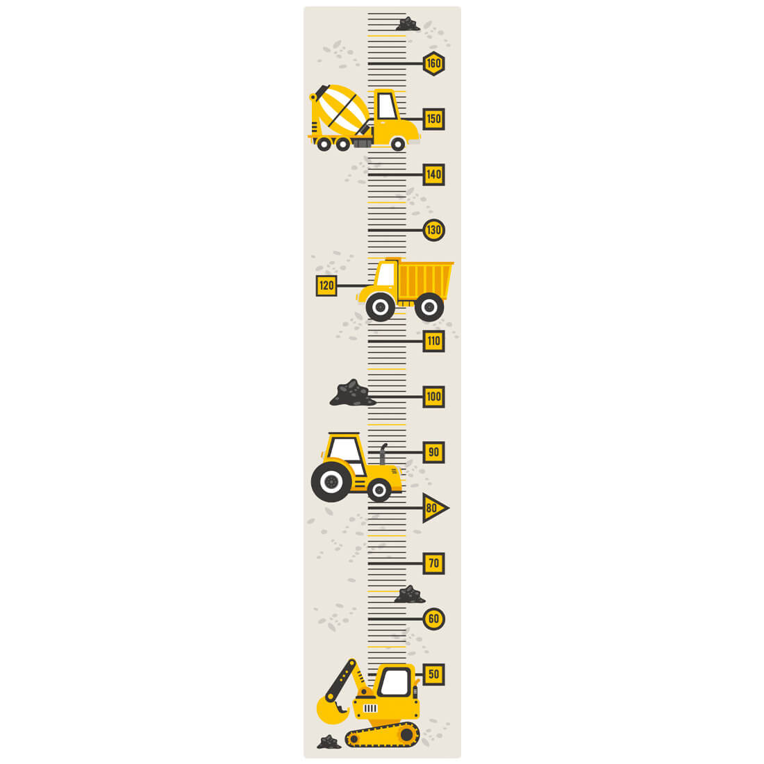 Height Measure | Yellow Construction Vehicles