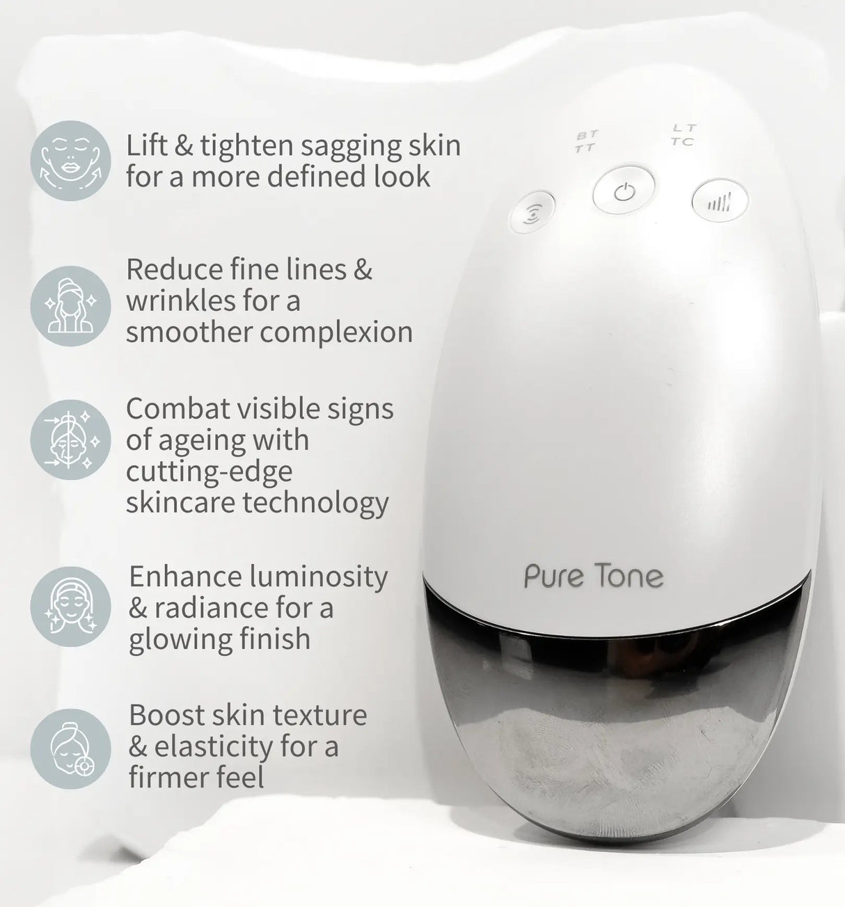 Radiance Pod Deluxe Set. Skin Lifting & Tightening Tool Plus Face-Up Gliding Gel