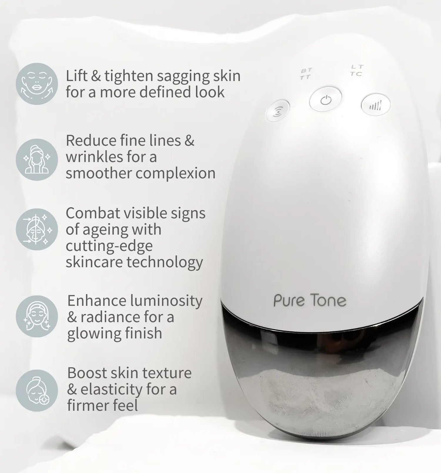Radiance Pod Deluxe Set. Skin Lifting & Tightening Tool Plus Face-Up Gliding Gel