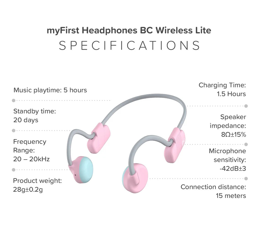 myFirst Headphones BC Wireless Lite Pink