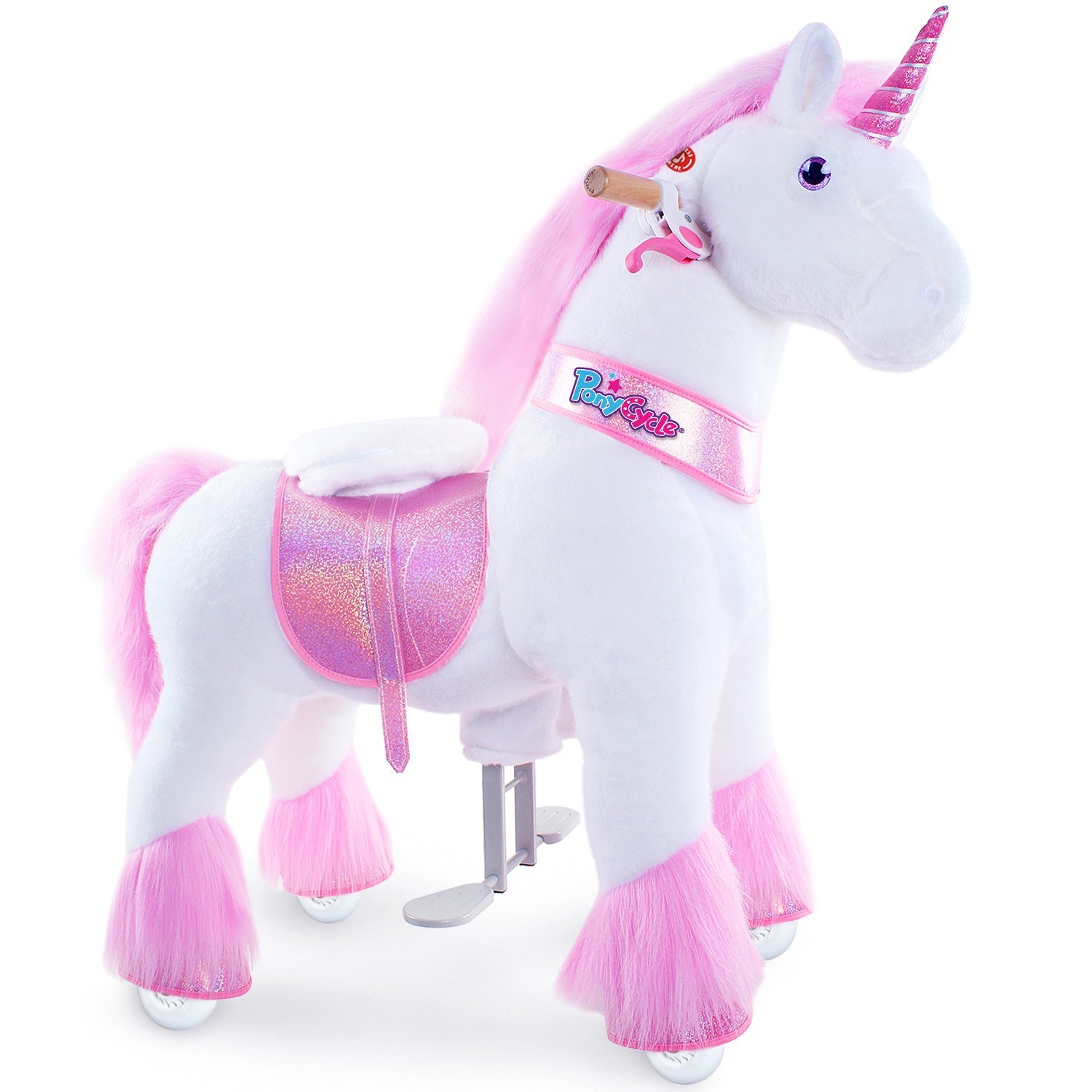Ride-on Plush Unicorn Age 4-8 Pink(UK&EU in Stock)