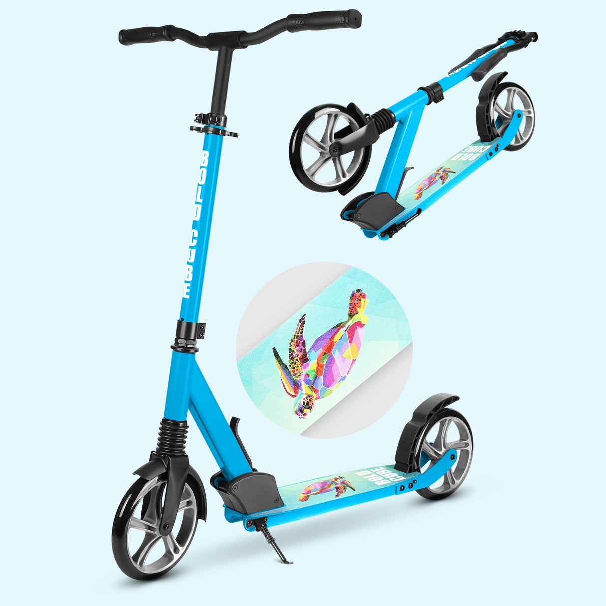 Cyan - Big 2 Wheel Scooter