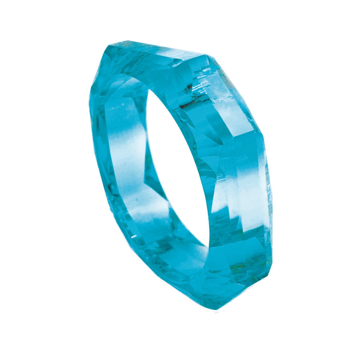 Susanna Blue Faceted Acrylic Bangle