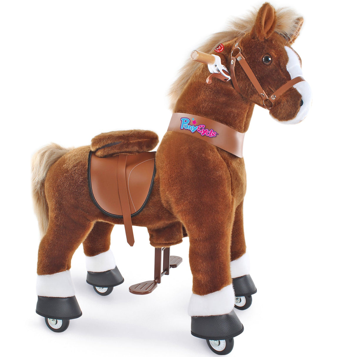 Ride-on Pony Toy Age 4-8 Brown(UK&EU in Stock)