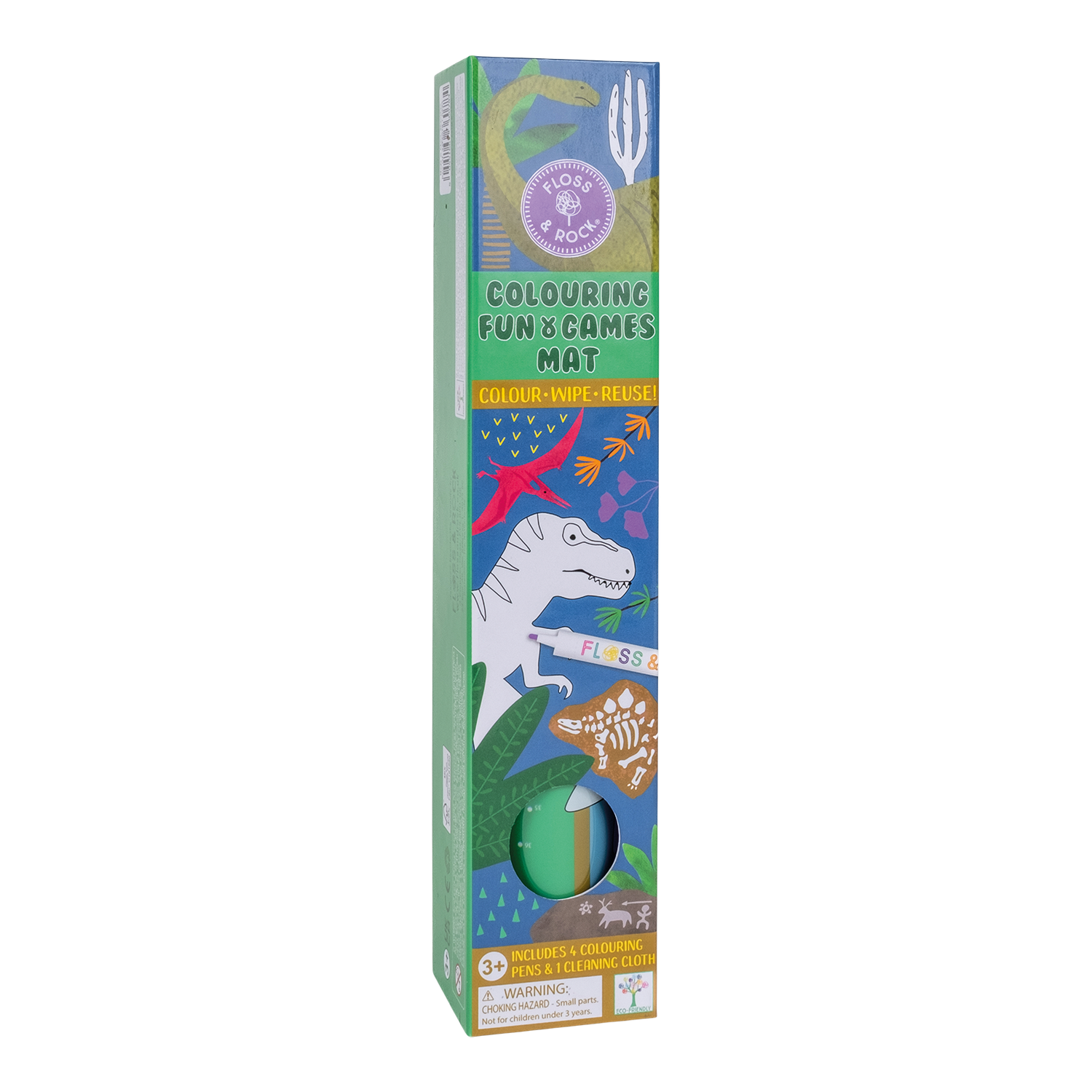 Colouring Fun & Games Mat - Dinosaur