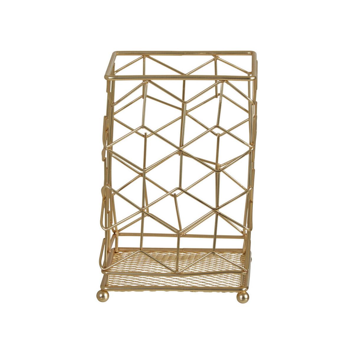 Vertex Contour Matte Gold Utensil Holder