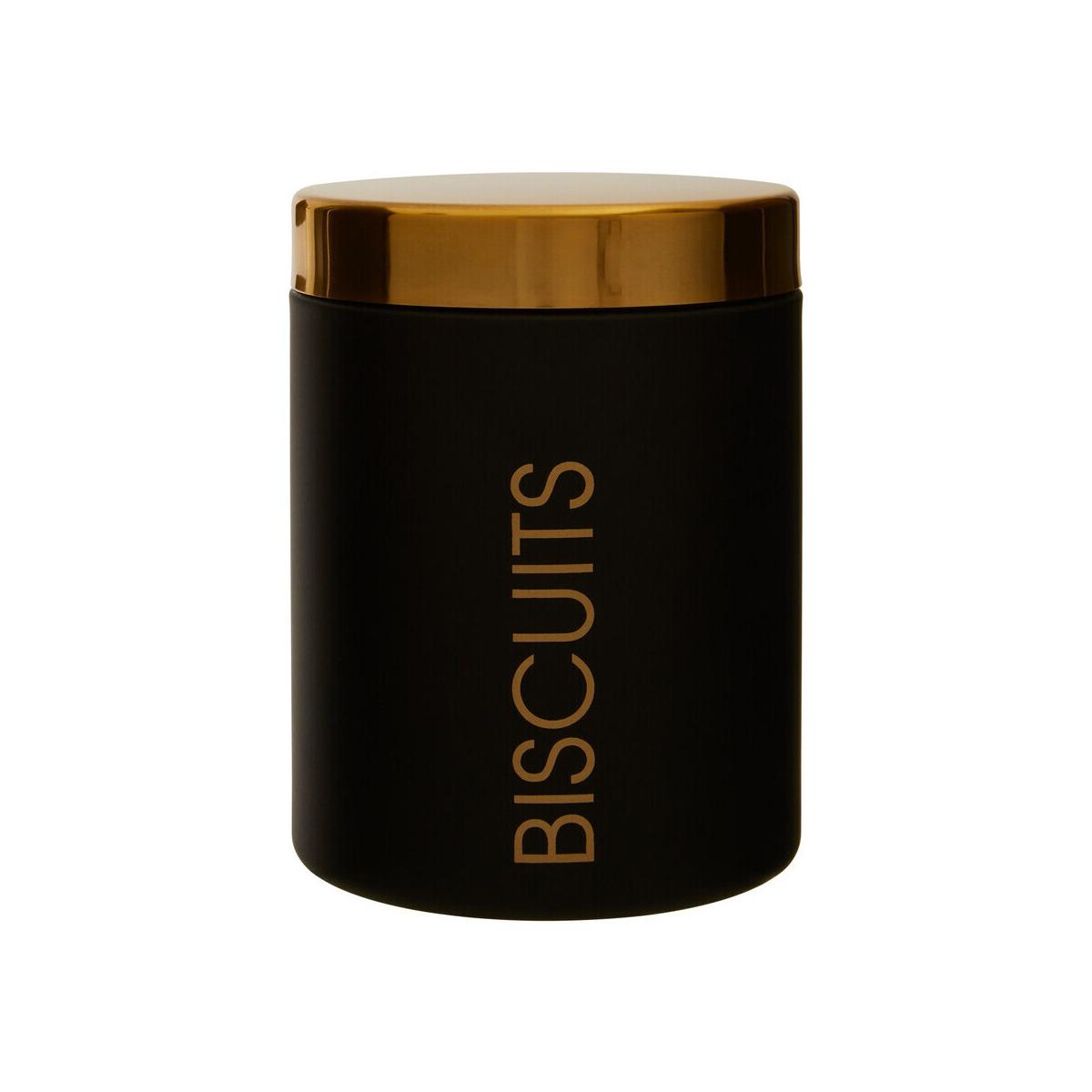 Liberty Black Enamel Biscuit Canister