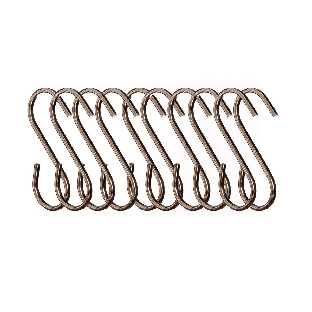 Sorello Set of 10 Chrome Hanging Hooks