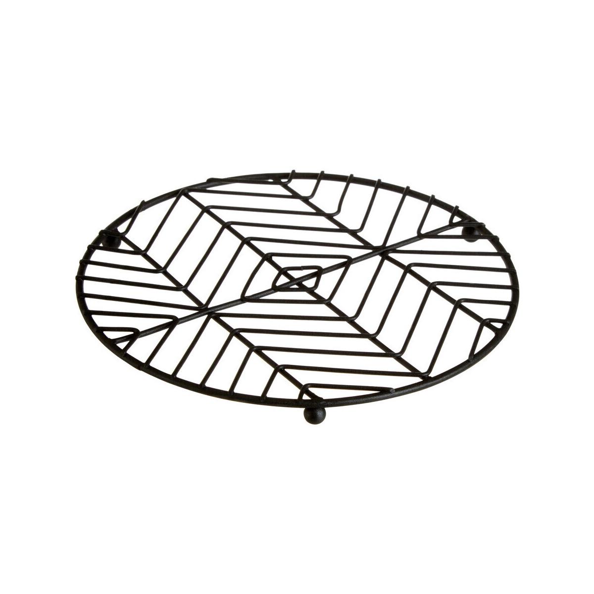 Vertex Black Powder Coat Round Trivet