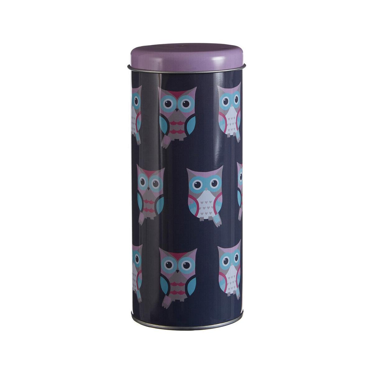 Happy Owls Round Storage Canister