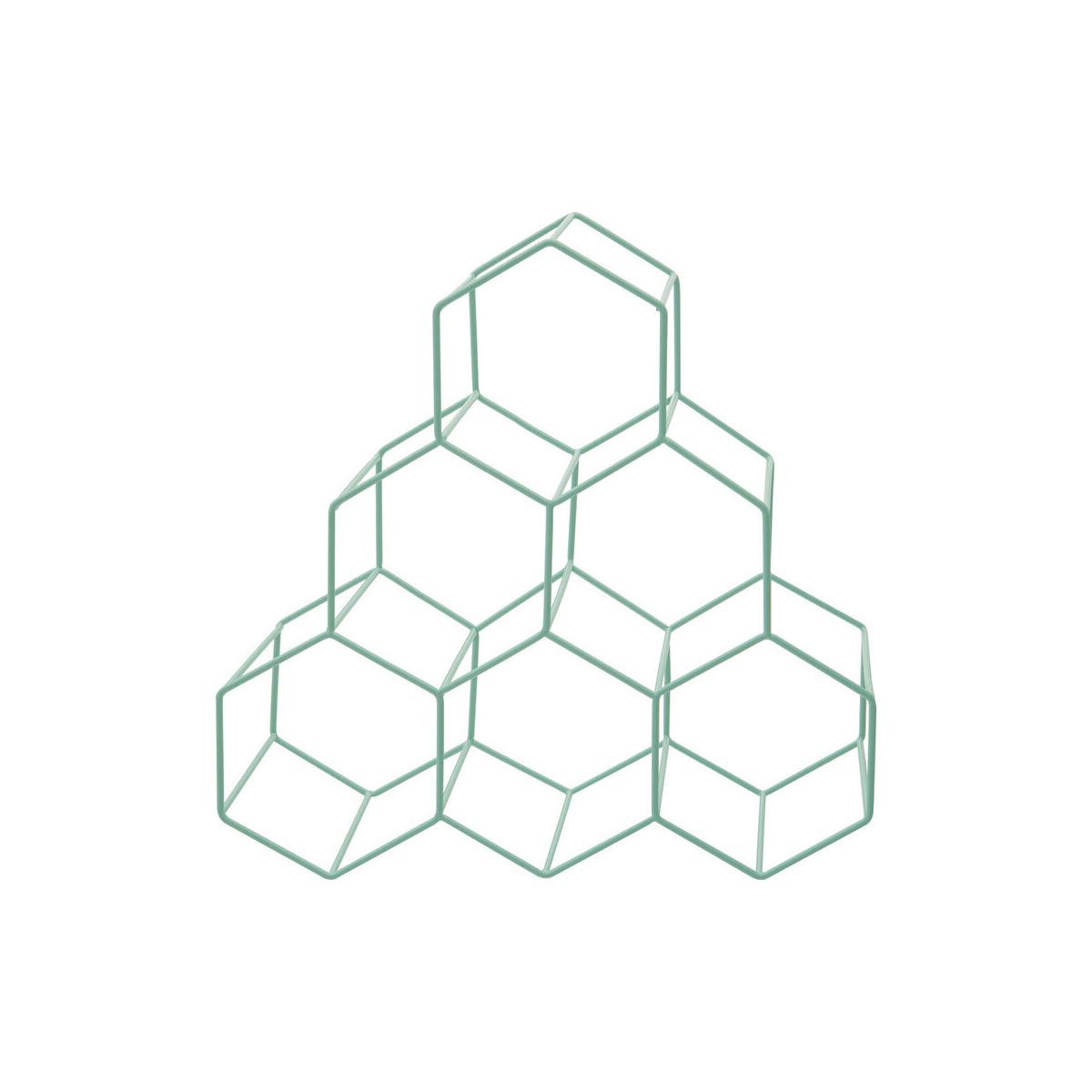 Vertex 6 Bottles Green Finish Wine Rack