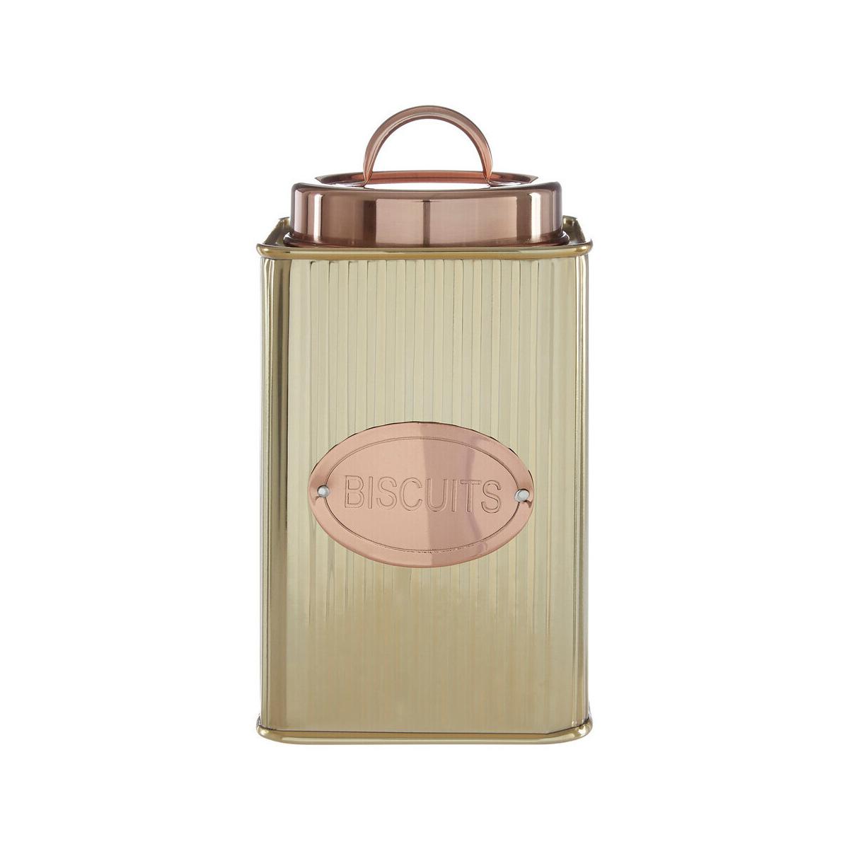 Prescott Square Biscuits Canister in Gold