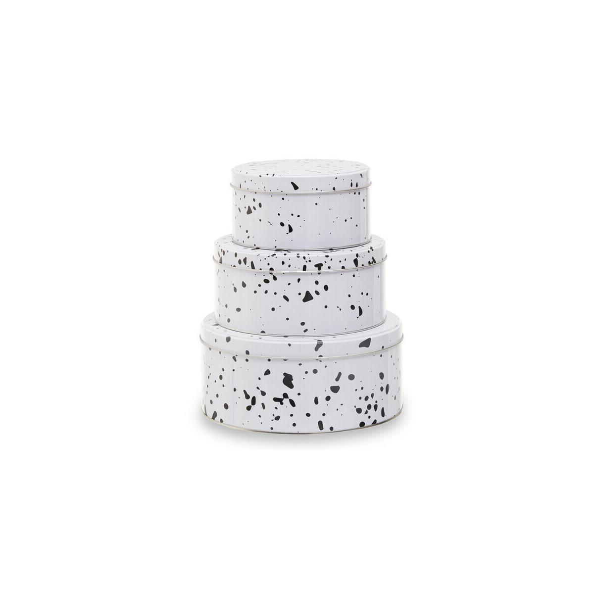 Speckled Set of 3 Cake Storage Tins